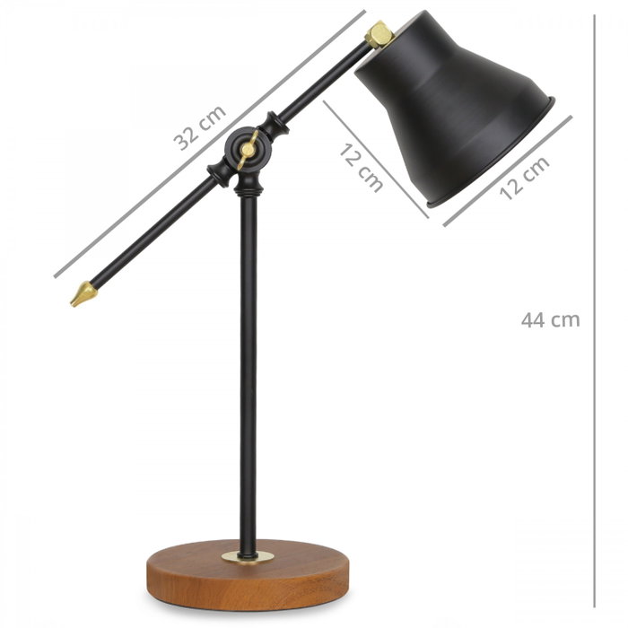 Opviq AYD-2778 Lámpara de Mesa Negra